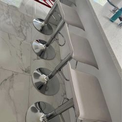 GRAY & SILVER bar stools