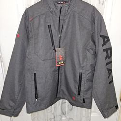BRAND NEW WHITH TAGS ARIAT FR TEAM LOGO INSULATED WATERPROOF MEN'S WORK JACKET SIZE MEDIUM 