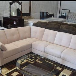 Reveep White Sectional Sofa Couch With İnterest Free Payment Options 