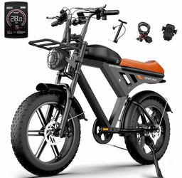MOVCAN V30 Series Electric Bike for Adults,3000W/1500W/1000W Motor, 20" Fat Tire Ebike, 37.5MPH/32MPH/28MPH, 120/70Miles, 48V 40Ah/31.2/15.6Ah Dual Ba