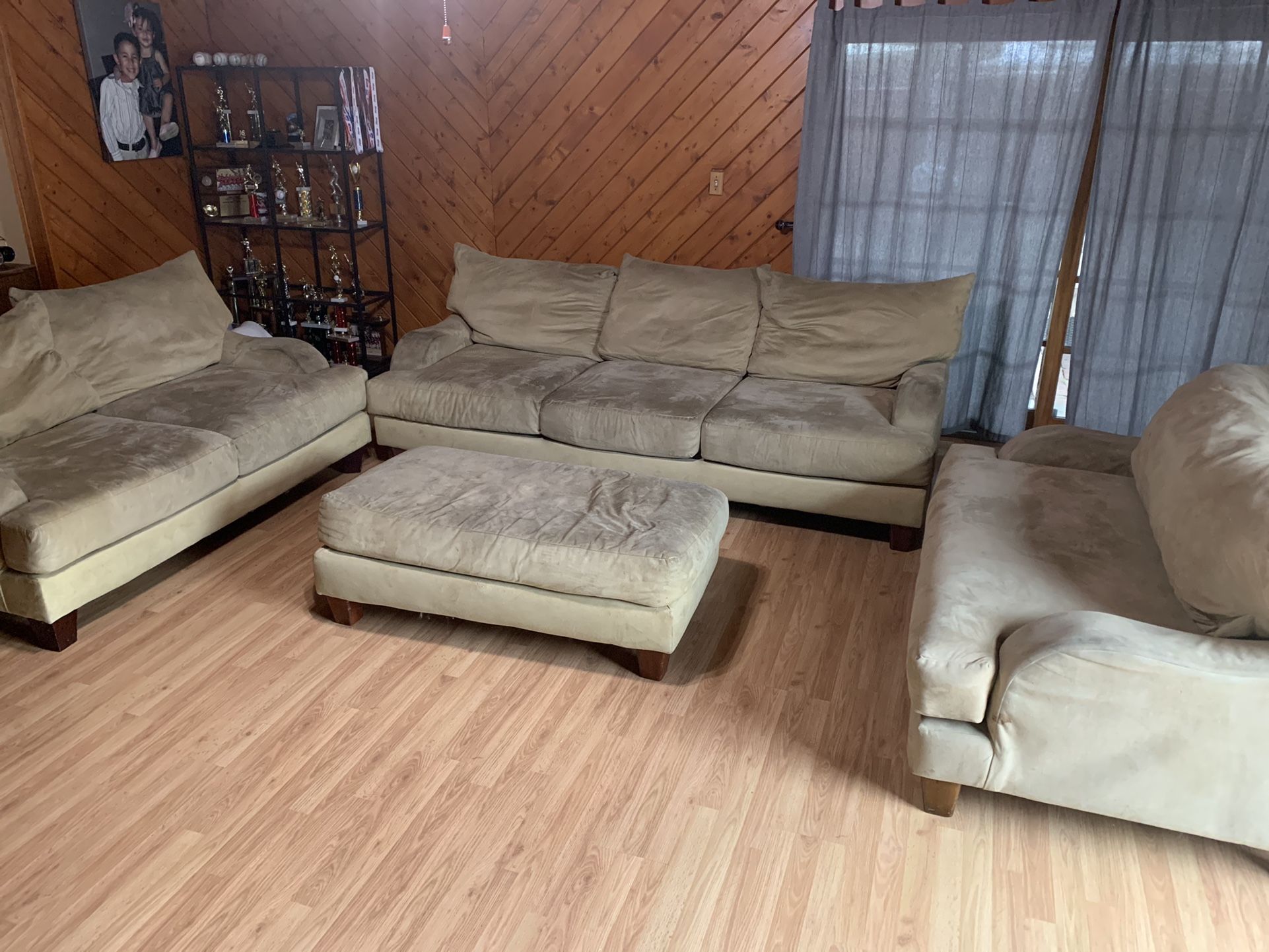 Dark Beige Sectional - 4 Pieces