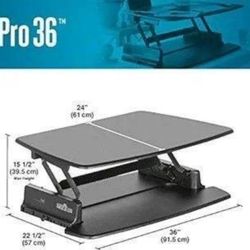 Varidesk Pro 36" Adjustable Stand Up Desk Top Home Office Back Pain Standing Table Add On Work From Home 
