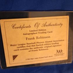 Frank Robinson Authentic Trading Card