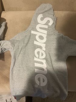 Supreme Grey Hoodie with Back Logo