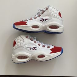 Reebok Question Red Toe Size 9.5 Used 