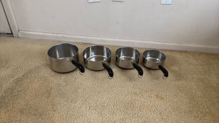 Stainless Steel Cookware 4 Pieces Pots and Pans