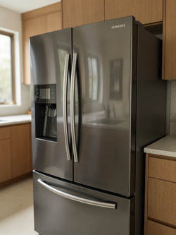 Samsung 2016 RF263BEAESG Free-Standing Refrigerator in good condition