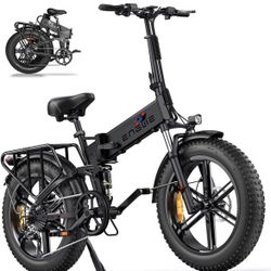 ENGWE Upgrade Folding Electric Bicycle for Adults 750W 48V16Ah Build-in Lithium Large Battey Long Range 20 * 4.0" Fat Tire E-Bike All Terrien Mountain