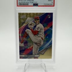 Hunter Greene Topps Chrome Cosmos Gold Vinyl 1/1 ROOKIE CARD