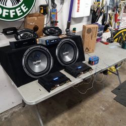Sony And Sony Xplod Perfect Working Condition  2amps 234ch 6x9 And 6.5 Ken Bt Usb Aux CD
