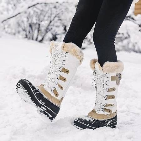 NEW SZ 5 Or 11 DREAM PAIRS Women Insulated Winter Snow Boots DP Warm Faux Fur Lined Mid Calf