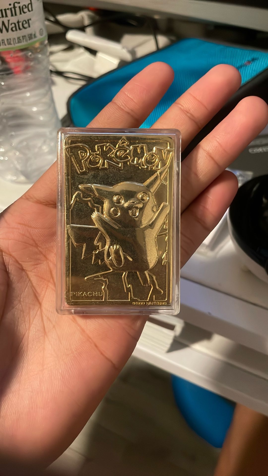 shadow pikachu pokemon card Limited Edition 24k Gold Plated Kuriboh Metal Ingot