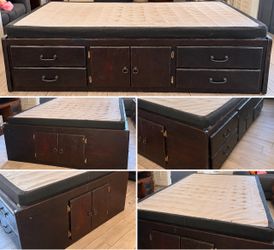 “Full-Size Storage Bed with Drawers plus Box Spring