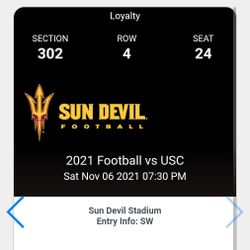 *1 Ticket* ASU vs USC Sun Devil Stadium Nov 6(11/6)