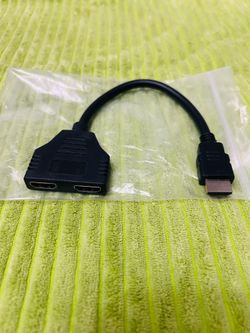 1080P HDMI 1 Male to 2 Female Splitter Adapter Converter (1-In, 2-Out)