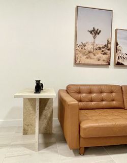 Travertine Side Table