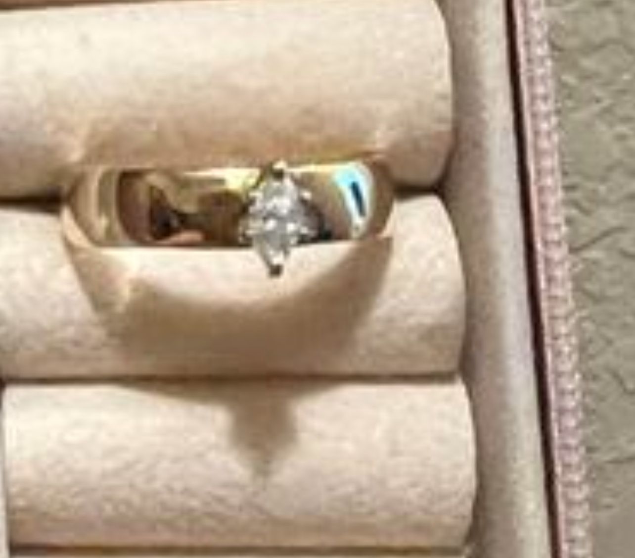 Marquis 1/2 Carat Ring On Gold Band