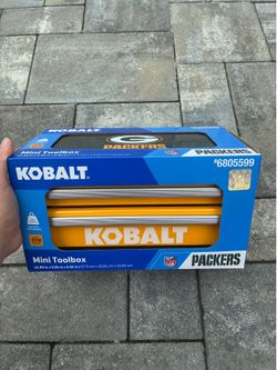Kobalt Green Bay Packers NFL Mini Toolbox NEW 2 Drawer Metal Tool Box