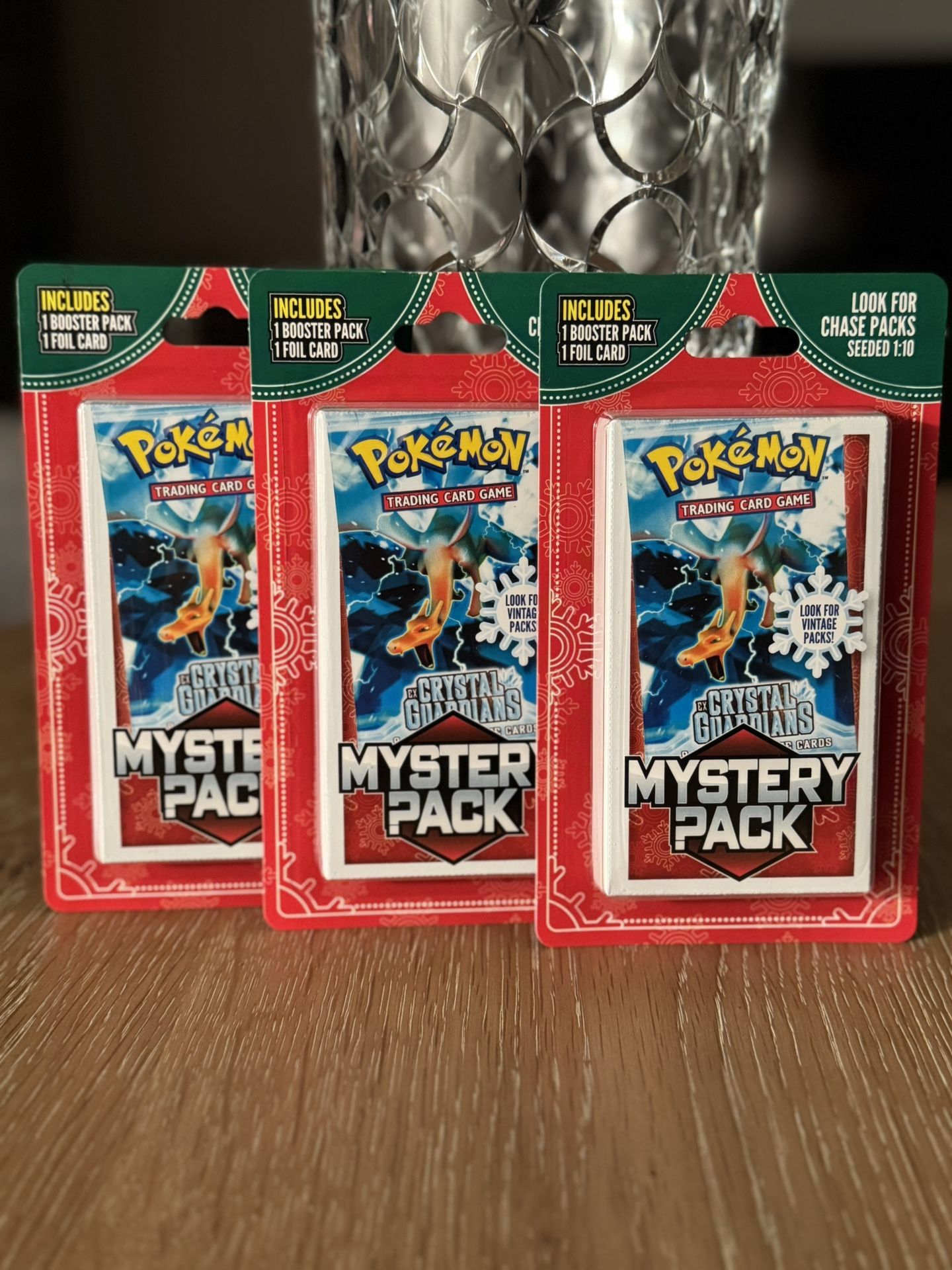 2025 Pokémon Mystery Pack Sealed Seeded 1:10. EX Crystal Guardians/Vintage Packs Lot Of 3