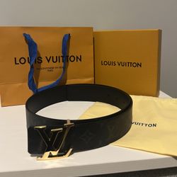 Louis Vuitton Black And Gold Belt 