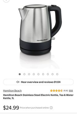 Hamilton Beach Stainless Steel Electric Kettle 1L