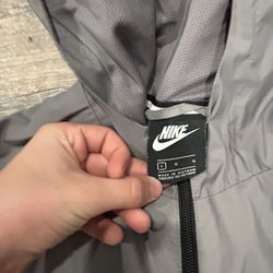 Nike, Gray, Black And White Windbreaker
