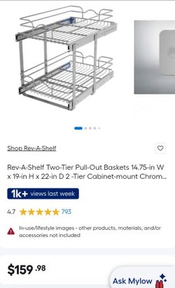 Rev-A-Shelf pull out basket shelves