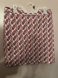 Worthington Red/White Ladies Skirt Size M Gently Used