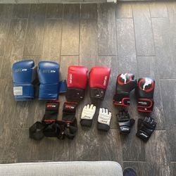Assorted Used Kickboxing Gloves/Equipment
