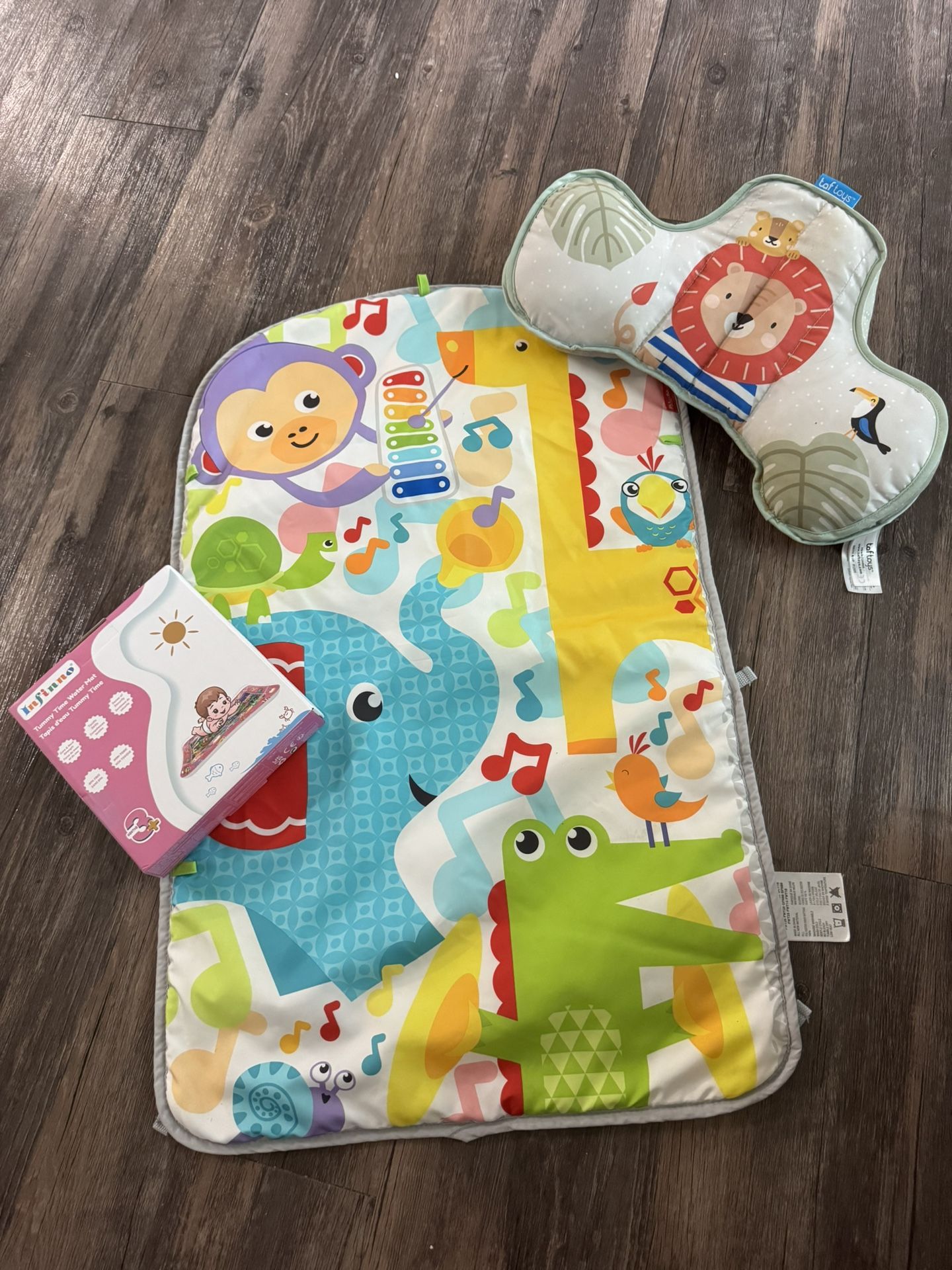 Tummy Time Pillow + Water Mat Bundle
