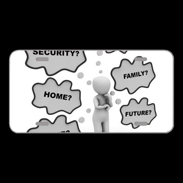 License Plate Novelty Car Front Speech Balloon Talk Bubble