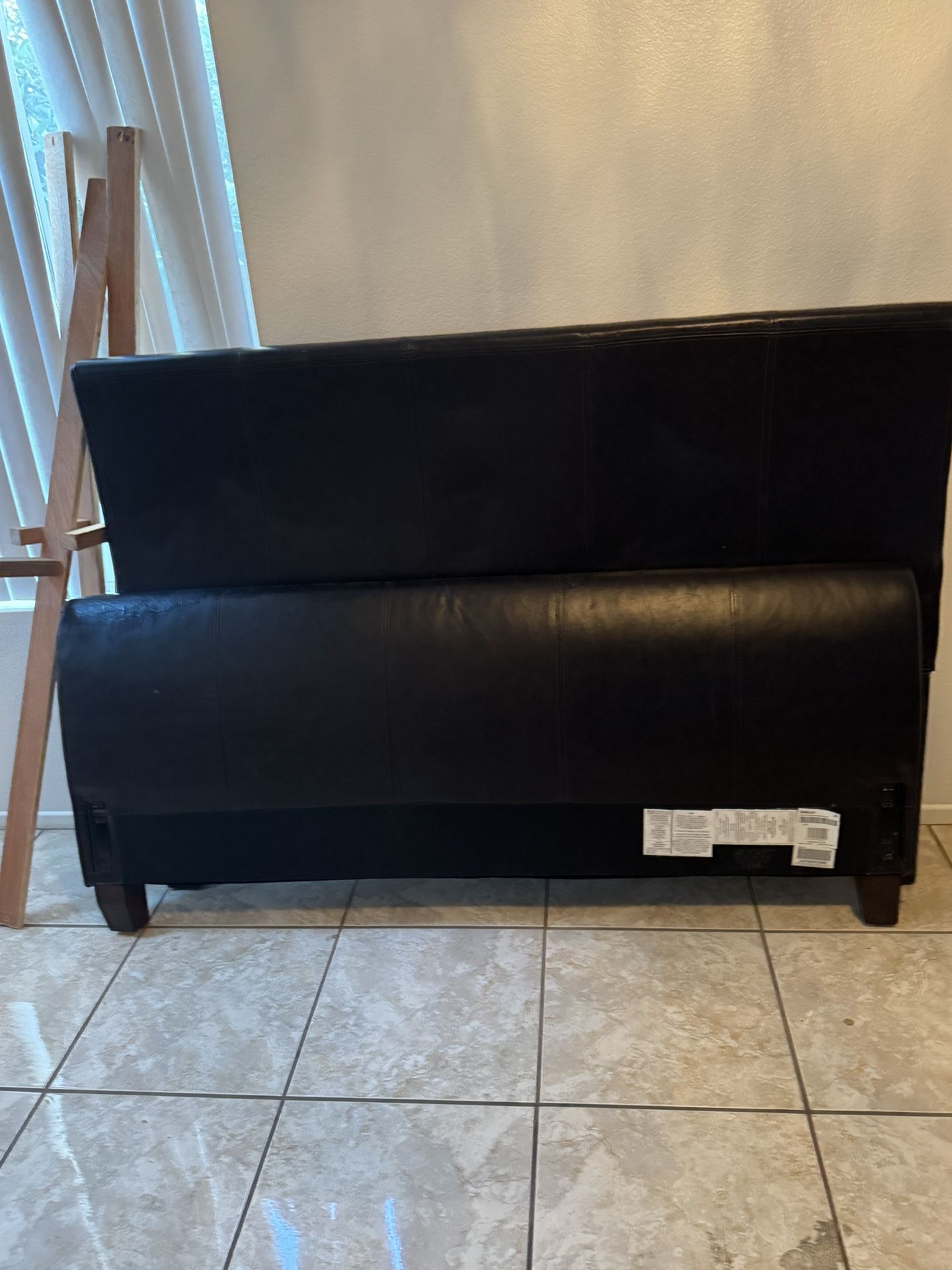 PU leather queen bed frame free