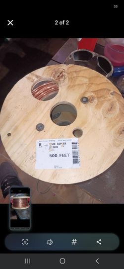 8 AWG Solid Bare Copper Wire - 500 Feet