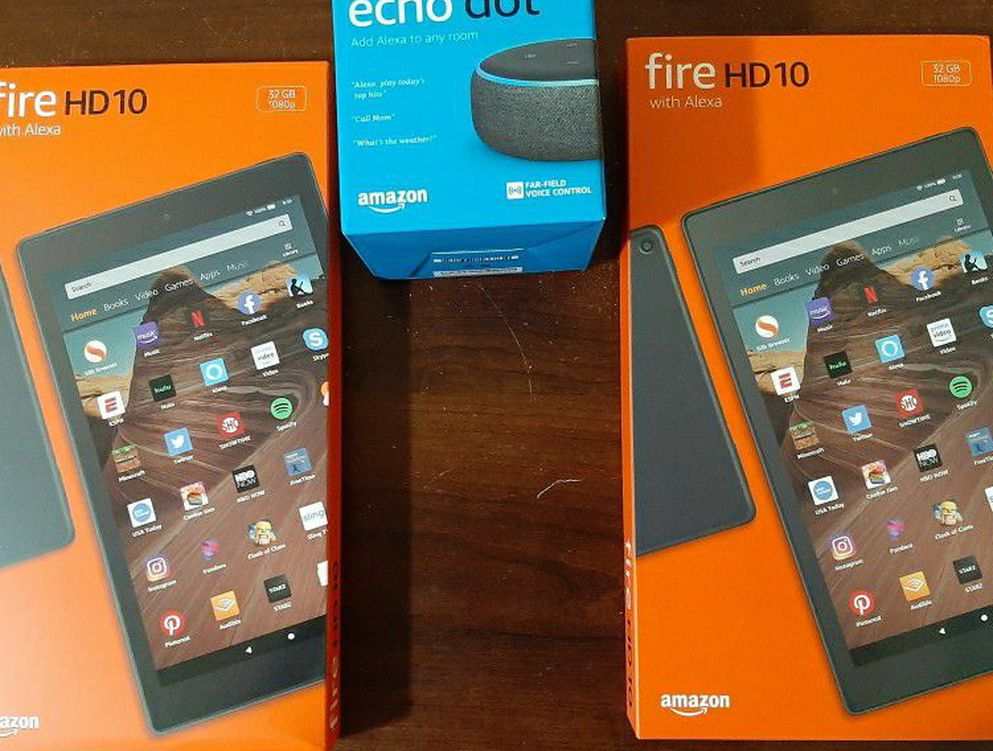 Amazon fire hd 10 tablet with alexa , factory sealed