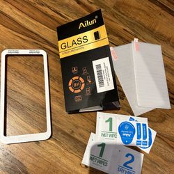 iPhone X / Xs/ 11Pro Screen Protector + White Case + Black Phone Case 
