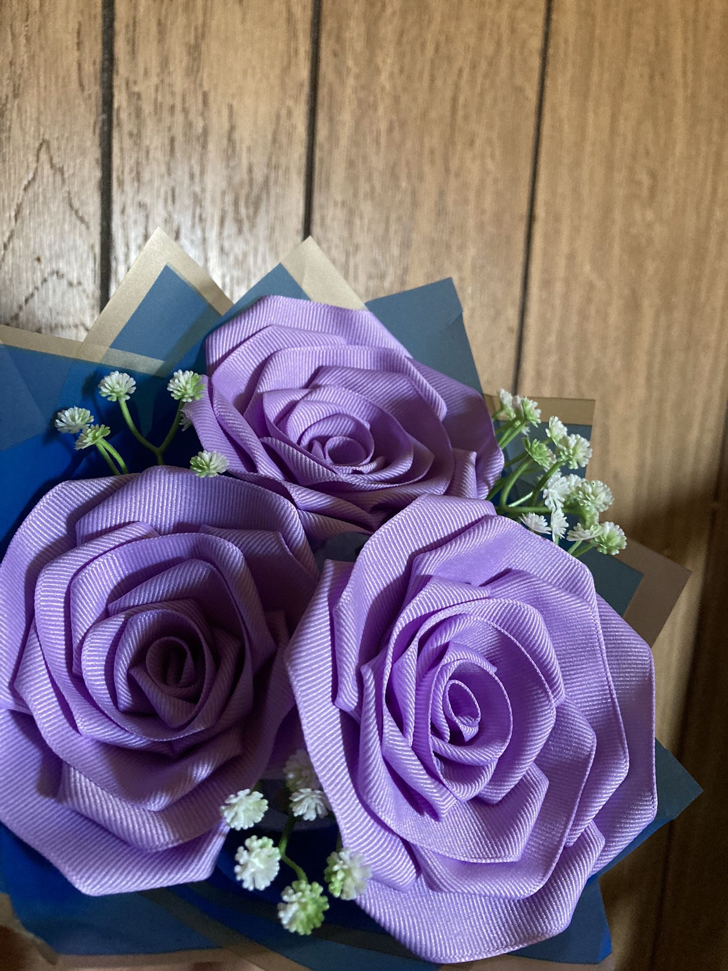 Flowers bouquet Eternal roses Ribbon roses