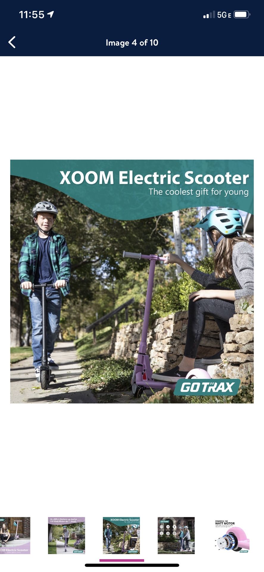 GOTRAX XOOM Electric Scooter with 6inch Wheels