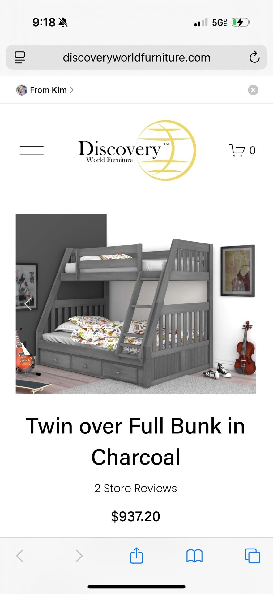 Twin Over Full Bunk Bed