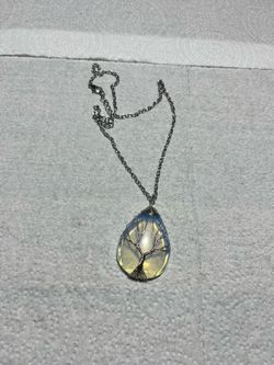 Tree of Life Handmade Jewelry Pendant with Natural Stone