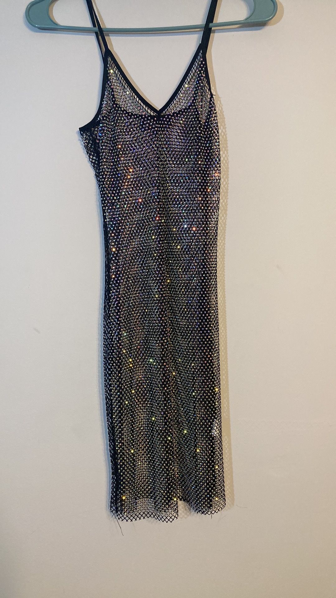 Sequin See through Dress Small