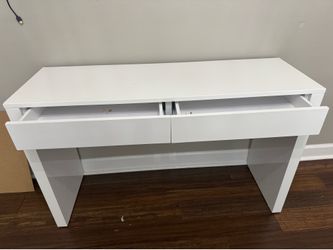 White Desk with Two Drawers