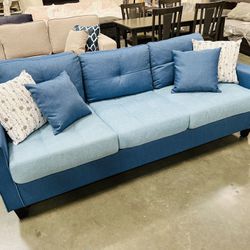 New Mark Down! $199 Brand New Sofa , Couch , 3-seater Sofa, Blue Sofa, Small Living Room Sofa, Game Room Couch