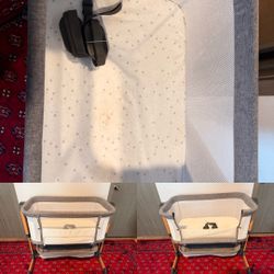 Ezebaby 3-in-1 Baby Bassinet, Rocking Baby Bassinets Bedside Sleeper, Adjustable Portable Crib