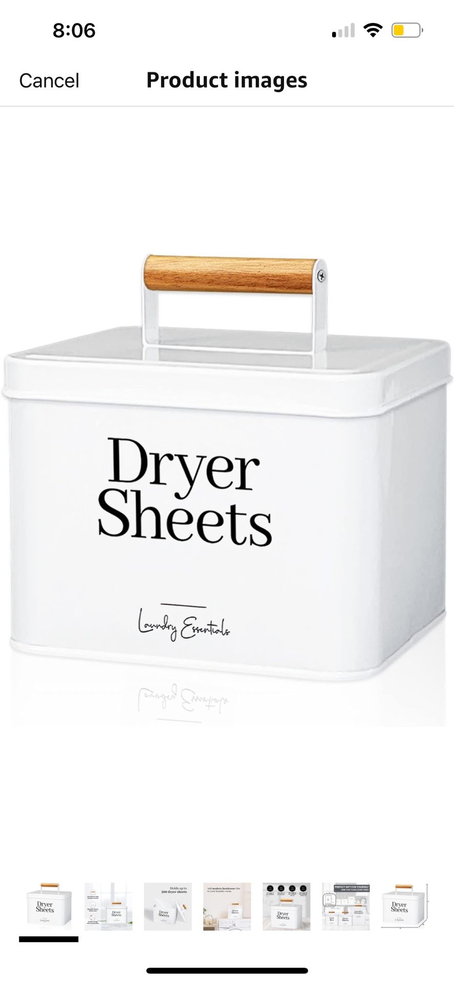 Modern Farmhouse Dryer Sheet Holder for Laundry Room Decor and Accessories