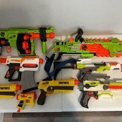 Nerf Gun Bundle + Fortnite + Accessories + Protective Eyewear (Great Condition)