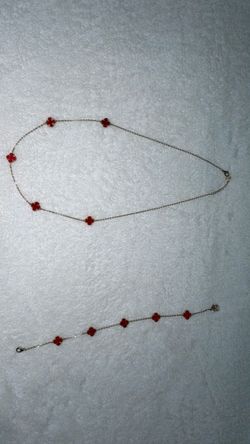 Set de collar y pulsera de oro 14k