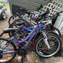 5 mountain bikes ALL NEED WORK $65