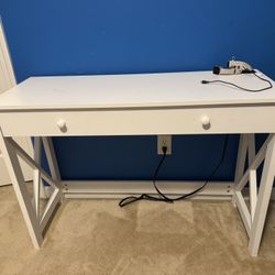 Desk With Outlet And USB Ports