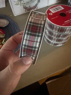 Plaid Wired Craft Ribbon Roll