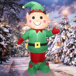 5FT H Christmas Inflatable Christmas Elf Outdoor Yard Party Decoration